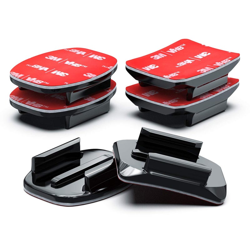 Sametop حوامل لاصقة لخوذة ساميتوب ملحقات منحنية مسطحة 3M متوافقة مع كاميرات GoPro Hero 13 12 11 10 Max 9 8 7 6 5 4 Session و DJI Osmo Action (6 عبوات) - Image 1