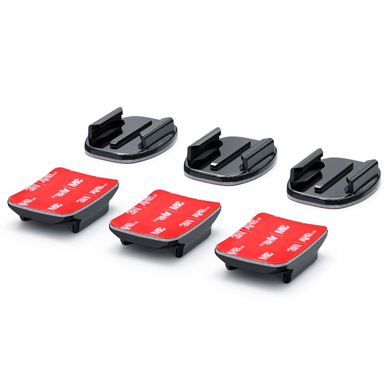 Sametop حوامل لاصقة لخوذة ساميتوب ملحقات منحنية مسطحة 3M متوافقة مع كاميرات GoPro Hero 13 12 11 10 Max 9 8 7 6 5 4 Session و DJI Osmo Action (6 عبوات) - Image 2