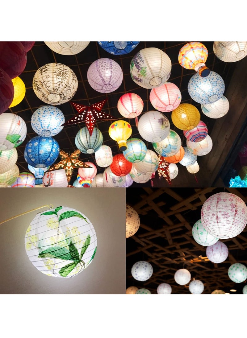 Daytoyz 10pcs White Chinese Paper Lanterns Assorted Sizes Decorative Hanging Paper Lanterns for Party Wedding Birthday Holiday DIY Craft 6 8 10 12 Inch  - Image 4