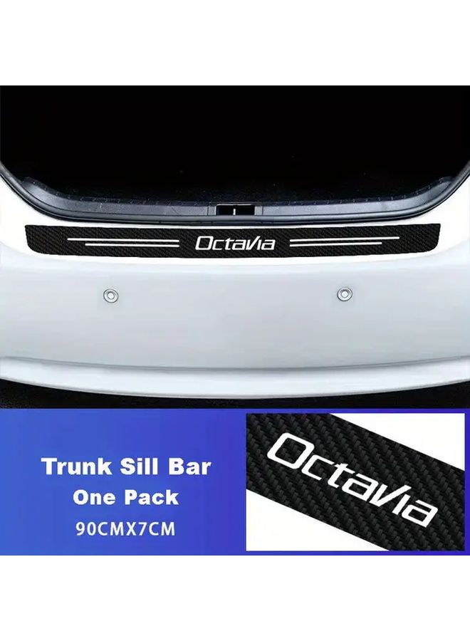 Universal 8Pcs Faux Leather Car Door Sill Protectors Scratch Resistant Peel Stick Decal - Image 2