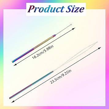 YQQYG أدوات تمديد الشعر نانو، أداة احترافية لتمديد الشعر بخيوط وحلقة، أداة خيوط حلقة لتمديد الشعر باستخدام خرز نانو لتمديدات الشعر، - Image 2