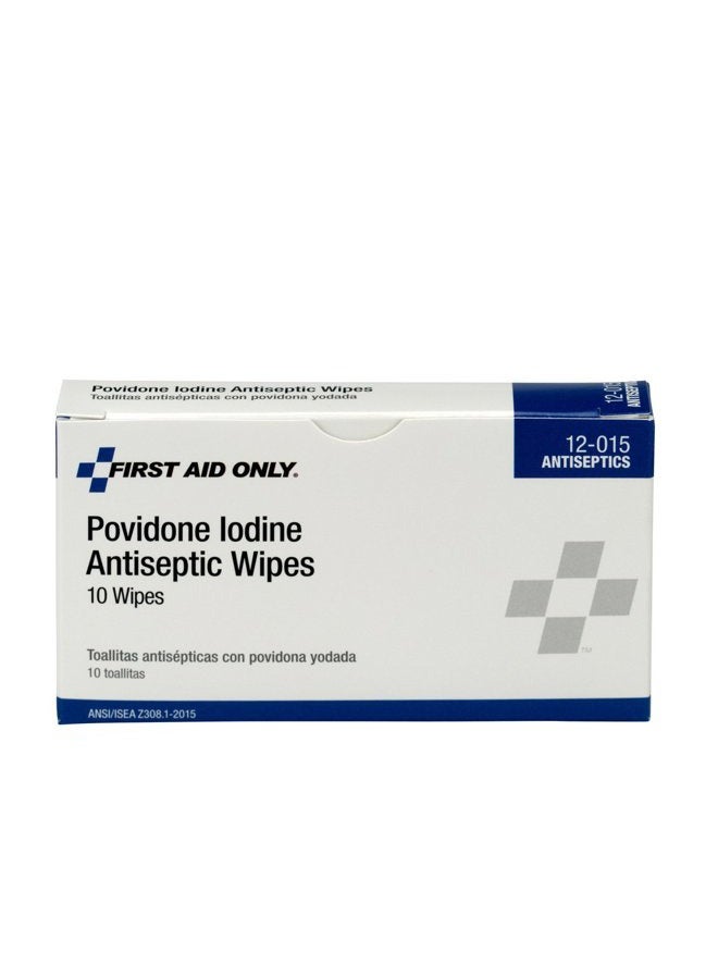 First Aid Only 12-015 مناديل بوفيدون بوب آيودين المطهرة (علبة من 10) - Image 1
