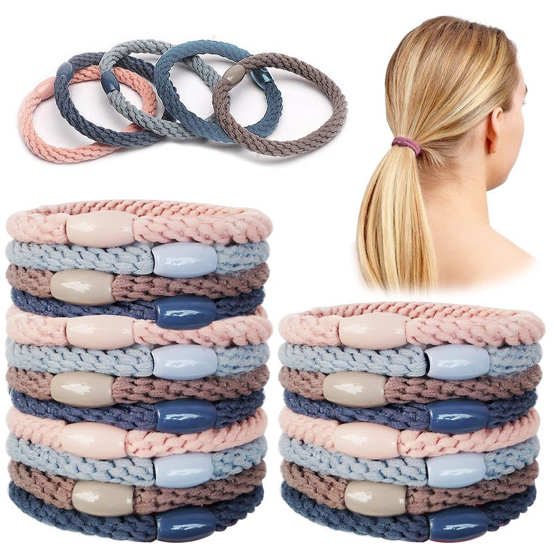 SPRT Hair Ties for Women Girls20 Pieces SPRT Elastic Braided Hair BandsSport Colorful Ropes Braided for Thick Heavy and Curly Hair