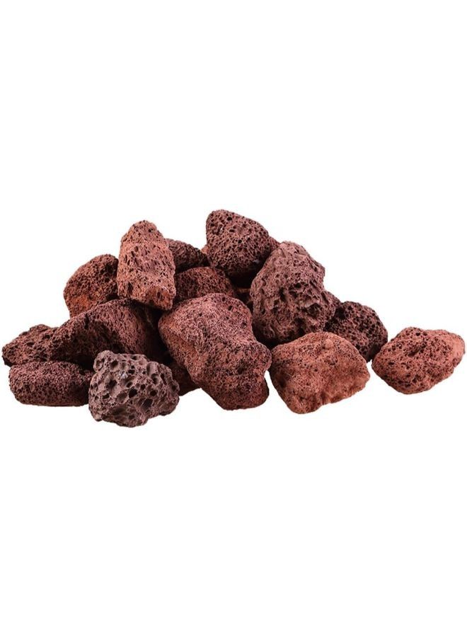 B&K Aquarium River Rock ركيزة مزروعة بأحجار الحمم الحمراء 500 جم - Image 1