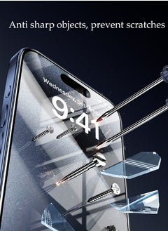 SNBFA 3 PCS iPhone 15 Pro Max Screen Protector, 9H Tempered Glass Screen Protector for iPhone 15 Pro Max, Case Friendly, Easy Installation,Anti-Scratch Film  - Image 4