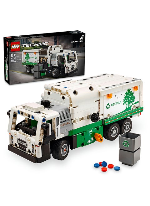 Technic Mack Lr Electric Garbage Truck Toy For Kids, Gift For Boys And Girls Aged 8 And Over Who Love Recycling And Vehicles (503 Pieces) 42167