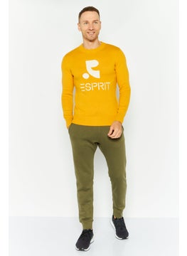 Esprit x Rest and Recreation Men Crew Neck Long Sleeves Knitted Sweater, Yellow  - Image 2