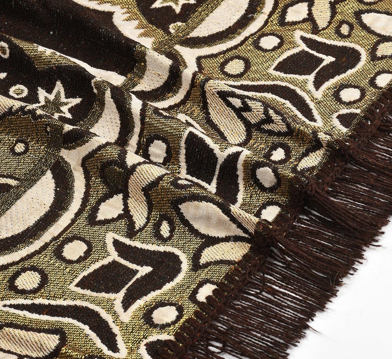 Purav Light Floral Design Cotton Carpet 5x7 feet for Living Room Bedroom Home Decor Carpets Mat (Coffee Color) - Image 5