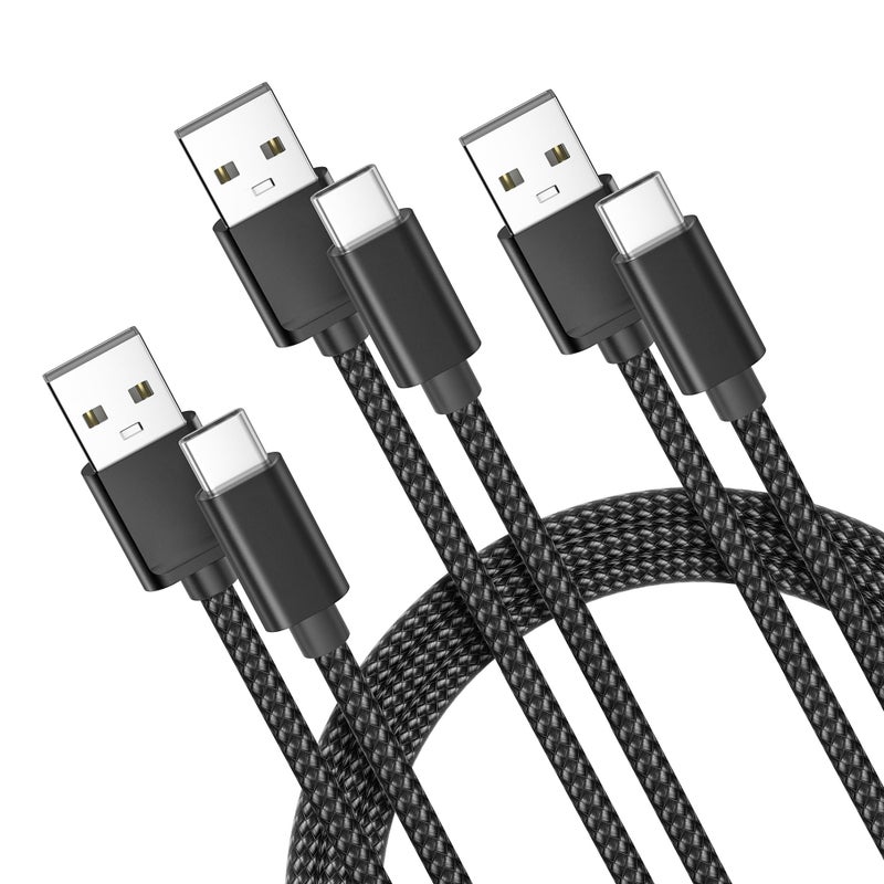 Basesailor for iPhone 17 16 Pro Max Charger Cord,USB to USB C Cable,Type C Charging Power Cord for Apple 17e 15 iPad 10 Air 4 5,Samsung Galaxy S26 S25 S24 S23,Black,3Pack 3.3/6.6/10FT(1/2/3M) - Image 1