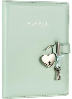 Hush Hush Pastel Green Locked Journal 13 x 18 cm