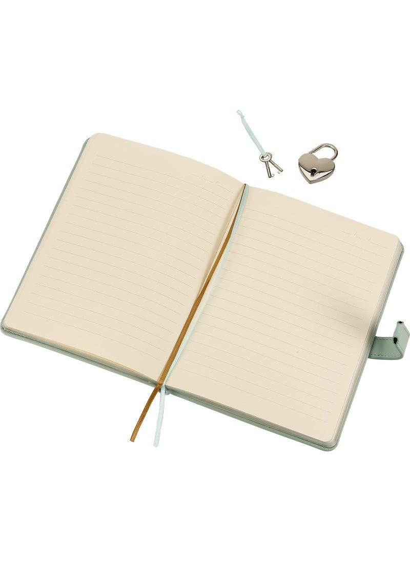 Victoria's Journals - Hush Hush Pastel Green Locked Journal 13 x 18 cm - Image 1