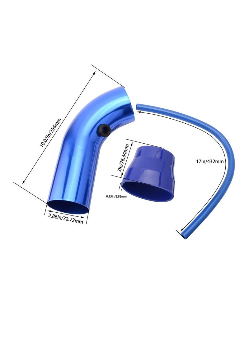 general 3Inch automotive aluminum alloy intake pipe modification kit 76mm air filter universal filter element mushroom head - Image 3