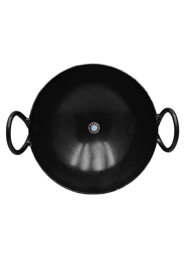 Lion Iron Wok Kadai – No. 10, 26 cm, Heavy-Duty Iron for Authentic Cooking, Even Heat Distribution, Ideal for Stir-Frying and Deep-Frying - Image 2