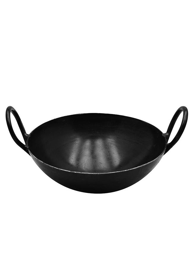 Lion Iron Wok Kadai – No. 10, 26 cm, Heavy-Duty Iron for Authentic Cooking, Even Heat Distribution, Ideal for Stir-Frying and Deep-Frying - Image 1