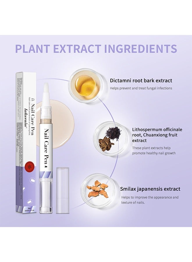 lakerain Nail Care Pen - Moisturize Strengthen Radiant Nails Fingernail Edge Manicures Nourishing Pen Cuticle Oil Nail Strengthener Prevent Paronychia Treat Nails Healthy Nail Pen Oil - Image 5