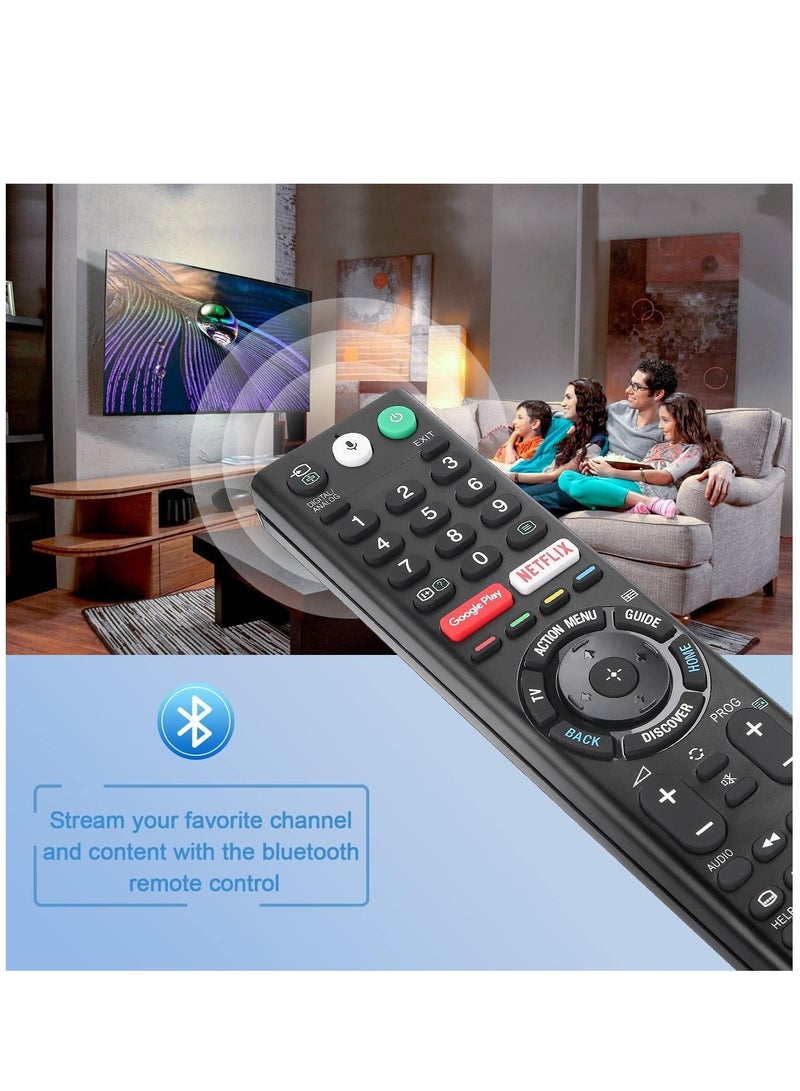 Universal Voice Remote Control for Sony Smart TV Bluetooth Controller All Sony Bravia LED OLED LCD 4K UHD HDTV HDR Android TV, with Google Play, Netflix Button