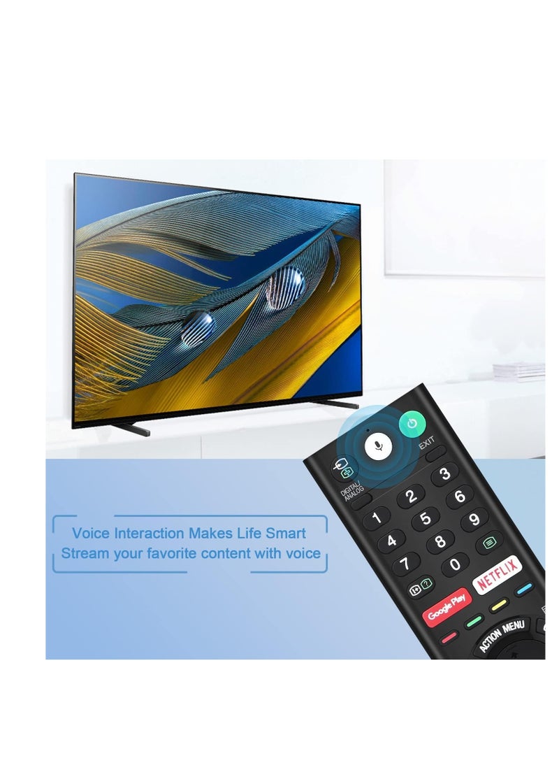 Universal Voice Remote Control for Sony Smart TV Bluetooth Controller All Sony Bravia LED OLED LCD 4K UHD HDTV HDR Android TV, with Google Play, Netflix Button