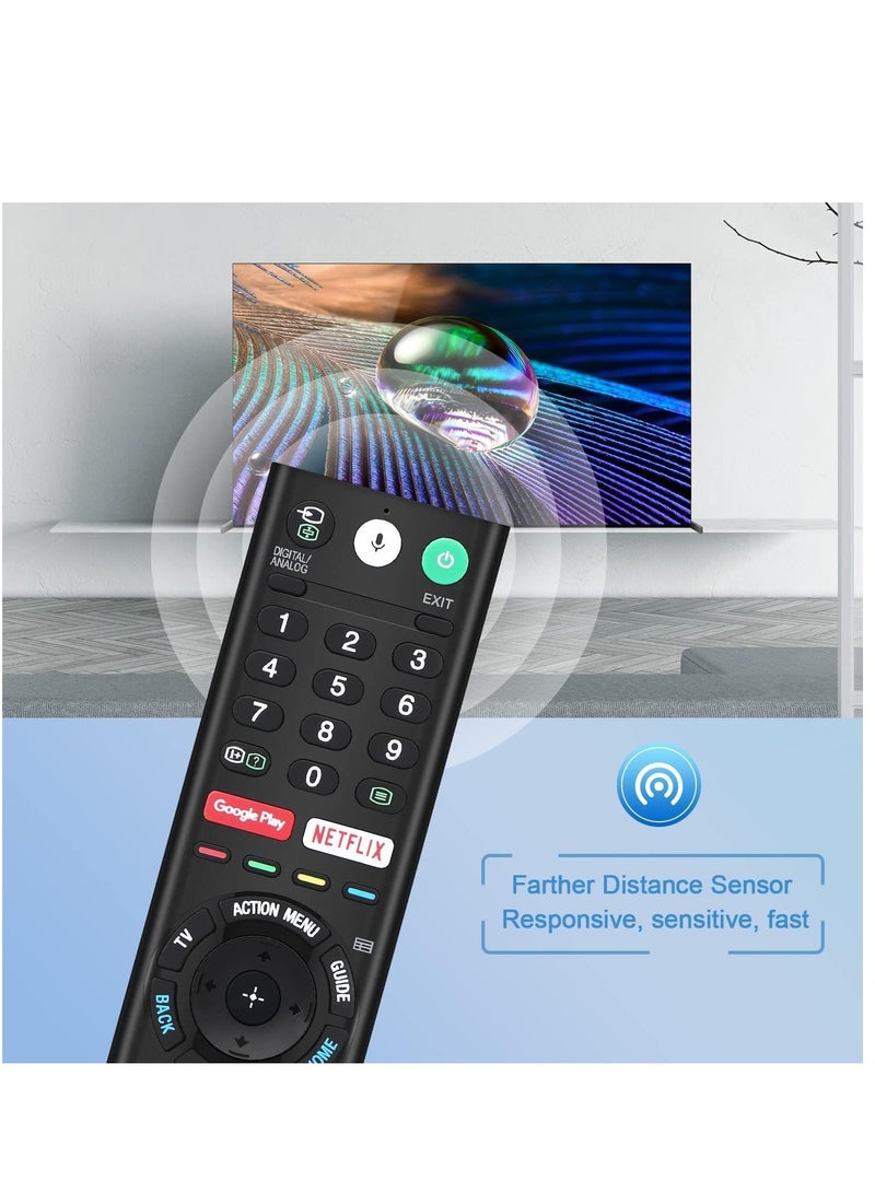 Universal Voice Remote Control for Sony Smart TV Bluetooth Controller All Sony Bravia LED OLED LCD 4K UHD HDTV HDR Android TV, with Google Play, Netflix Button