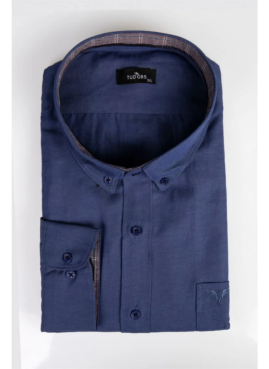 تودورس Battal Long Sleeve Button-Down Collar Men's Shirt BT220008-721