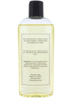 Eclectic Lady All Natural Lemongrass Massage Oil Eclectic Lady 8 Oz. 100% Natural Ingredients With Sweet Almond & Jojoba Oil Relaxing Scent For Men & Women  - Image 5