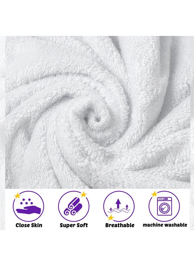 Reginary Reginary 4 Pack Baby Hooded Towels Coral Fleece Baby Bath Towels 30 x 30 Inch Soft Absorbent Hooded Bath Blanket for Newborn Toddler Infant Boy Girl Shower Gift Supplies (Beige, Purple)  - Image 2