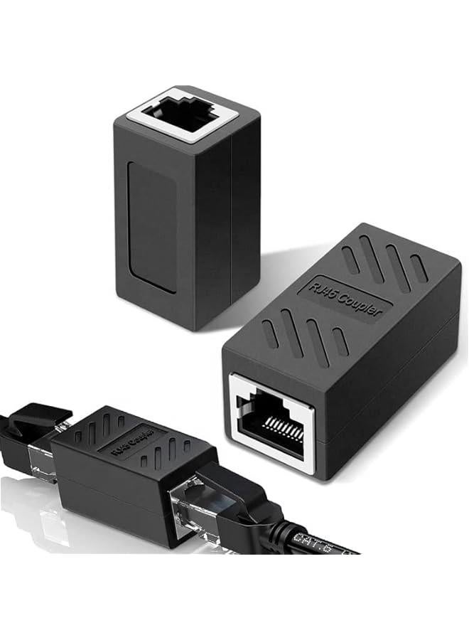 بي دبليو اس جاي محول شكة DDB RJ45 6PCS ، محولات Ethernet RJ45 ، محولات RJ45 ماشرة Ethernet LAN أثى إلى أثى متوافقة مع Cat7  Cat6  Cat5e  Cat5 موصل Ethernet ماشر لجاز التوجي  التديل  التلفزيو  الكميوتر الشخصي أسود - Image 4