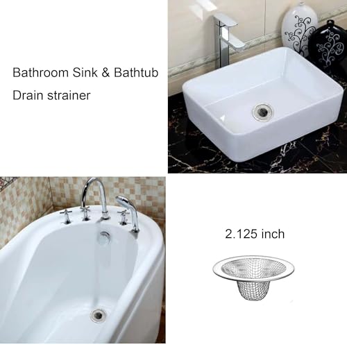 Beyoslf 20Pcs Small Drain Mesh Basket, 2.125'' Bathroom Sink Drain Strainer Screen Mesh Sink Strainer Hair Catcher Drain Filter Cover for Bathtub Lavatory RV Laundry Shower Floor Utility Sink Drain - Image 5