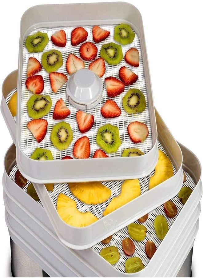 Generic - (8 Pack) Silicone Dehydrator Sheets, Dostk Premium Non Stick Dehydrator Mats for Fruit Dryer Mesh, Dehydrator Tray Liner Reusable (14 x 14 inch) - Image 1