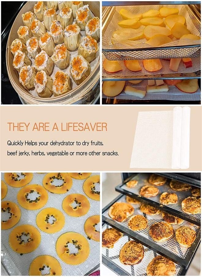 Generic - (8 Pack) Silicone Dehydrator Sheets, Dostk Premium Non Stick Dehydrator Mats for Fruit Dryer Mesh, Dehydrator Tray Liner Reusable (14 x 14 inch) - Image 1