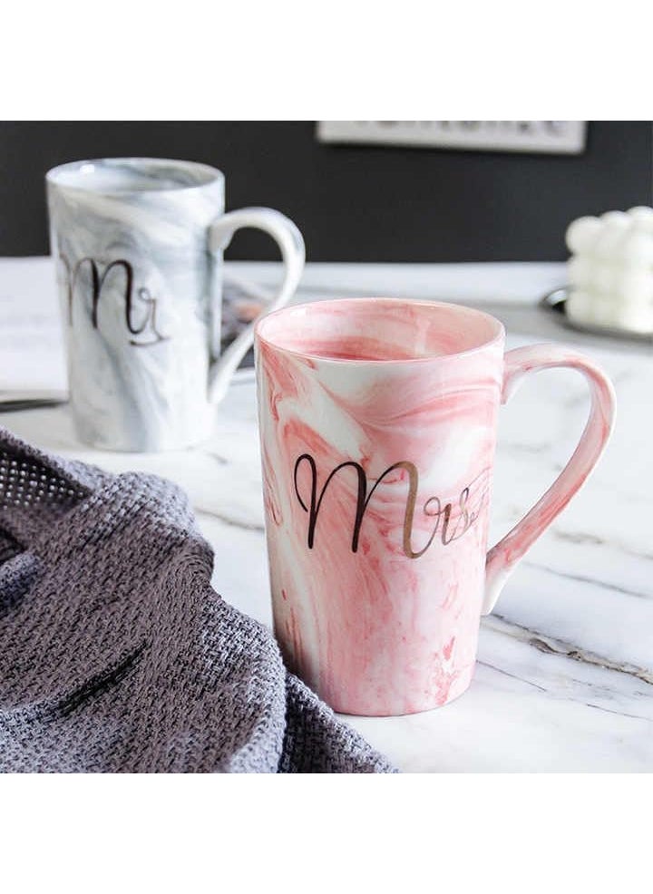 Patrani Fashion Patrani Fashion Ceramic Tea Coffee Mug 310 ML Set of 2 Best for Anniversary Wedding Engagement Valentine Gifts for Couple Teachers Women Men Husband Wife with Box Mr Mrs Mug Long  - Image 2