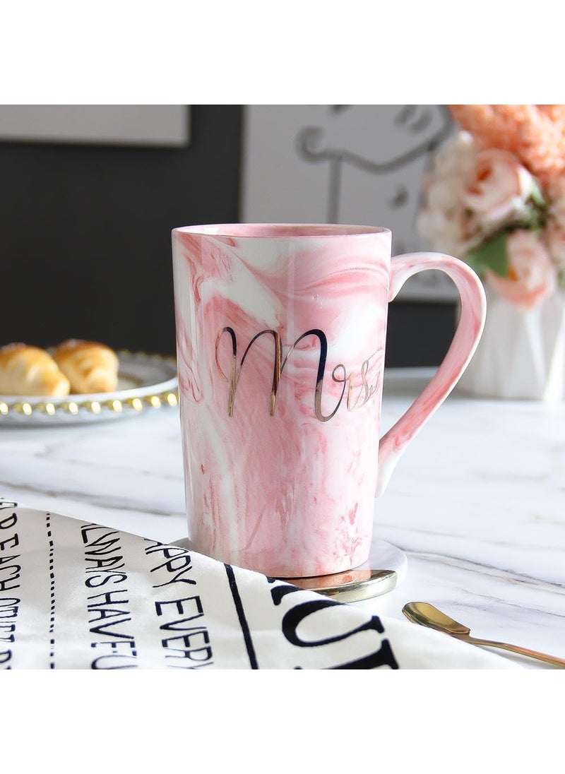 Patrani Fashion Patrani Fashion Ceramic Tea Coffee Mug 310 ML Set of 2 Best for Anniversary Wedding Engagement Valentine Gifts for Couple Teachers Women Men Husband Wife with Box Mr Mrs Mug Long  - Image 4