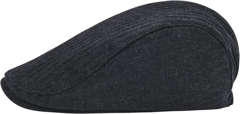 STARANCE Men's Flat Cap Wool Tweed Driving Irish Newsboy Hat - Image 3