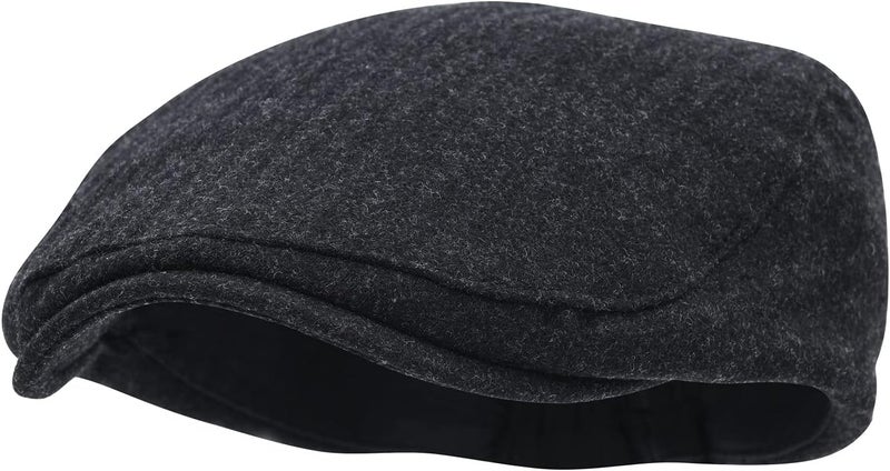 STARANCE Men's Flat Cap Wool Tweed Driving Irish Newsboy Hat - Image 2