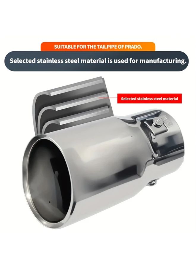Frosted Black Stainless Steel Car Exhaust Pipe Compatible With Prado BYD S6 Haval H6 2.68 2.87 Inch - Image 4