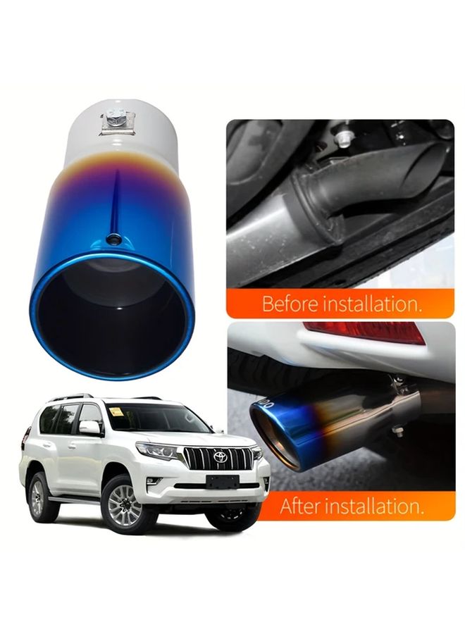 Frosted Black Stainless Steel Car Exhaust Pipe Compatible With Prado BYD S6 Haval H6 2.68 2.87 Inch - Image 5