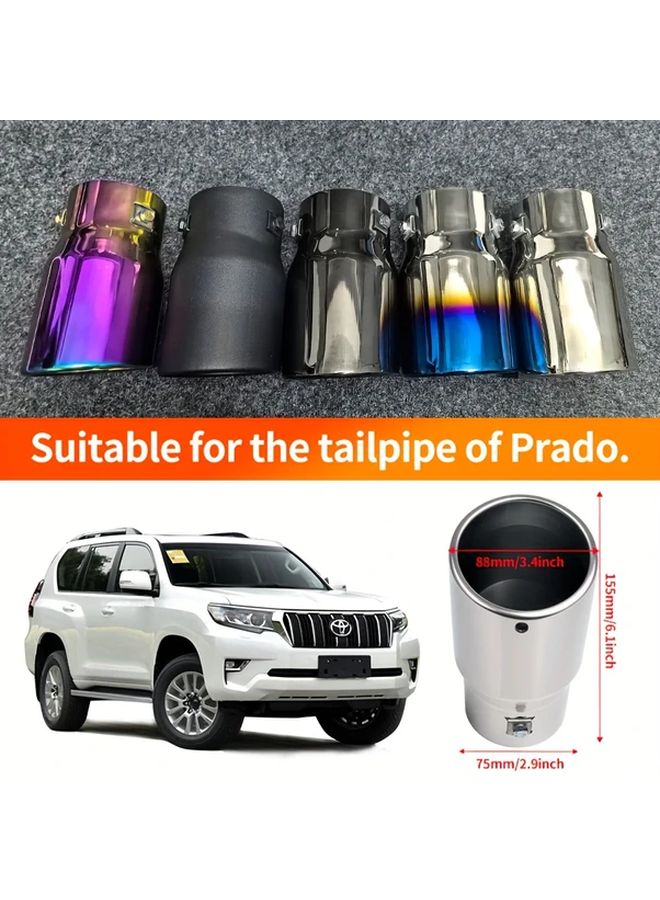 Frosted Black Stainless Steel Car Exhaust Pipe Compatible With Prado BYD S6 Haval H6 2.68 2.87 Inch - Image 1