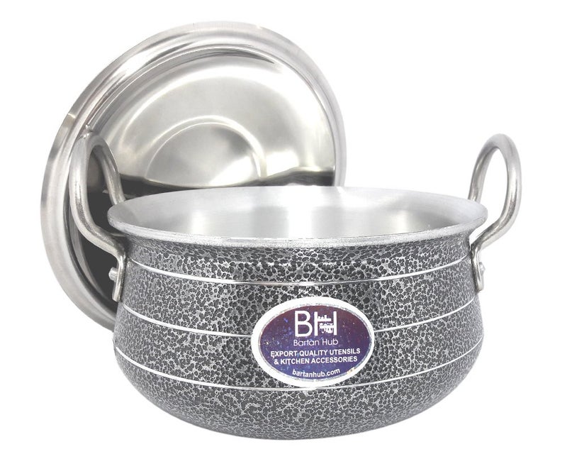 Bartan Hub Cook and Serve Kitchen Handi with Lid (2500ml) Cookware Set (Aluminium, 1 - Piece) - Image 1