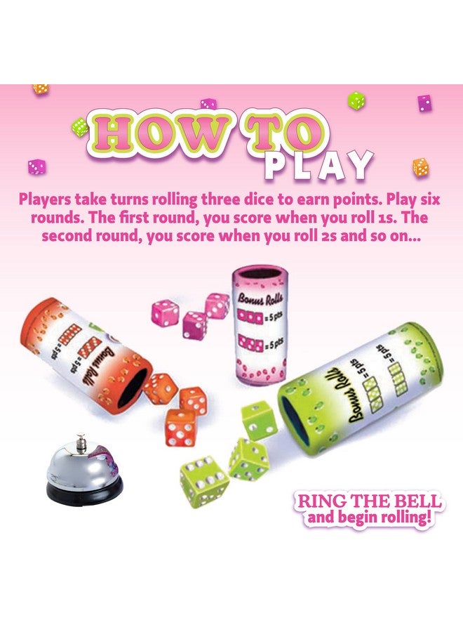 Continuum Games Retro Bunco Game Kit Party Box for Ladies Night 2-12 Players 3 Sets of Bunco Dice, Bell, and Score Pad for Game Night - Image 3