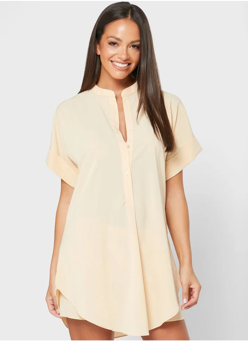 Urban Undress Shirt Dress & Shorts Pyjama Set