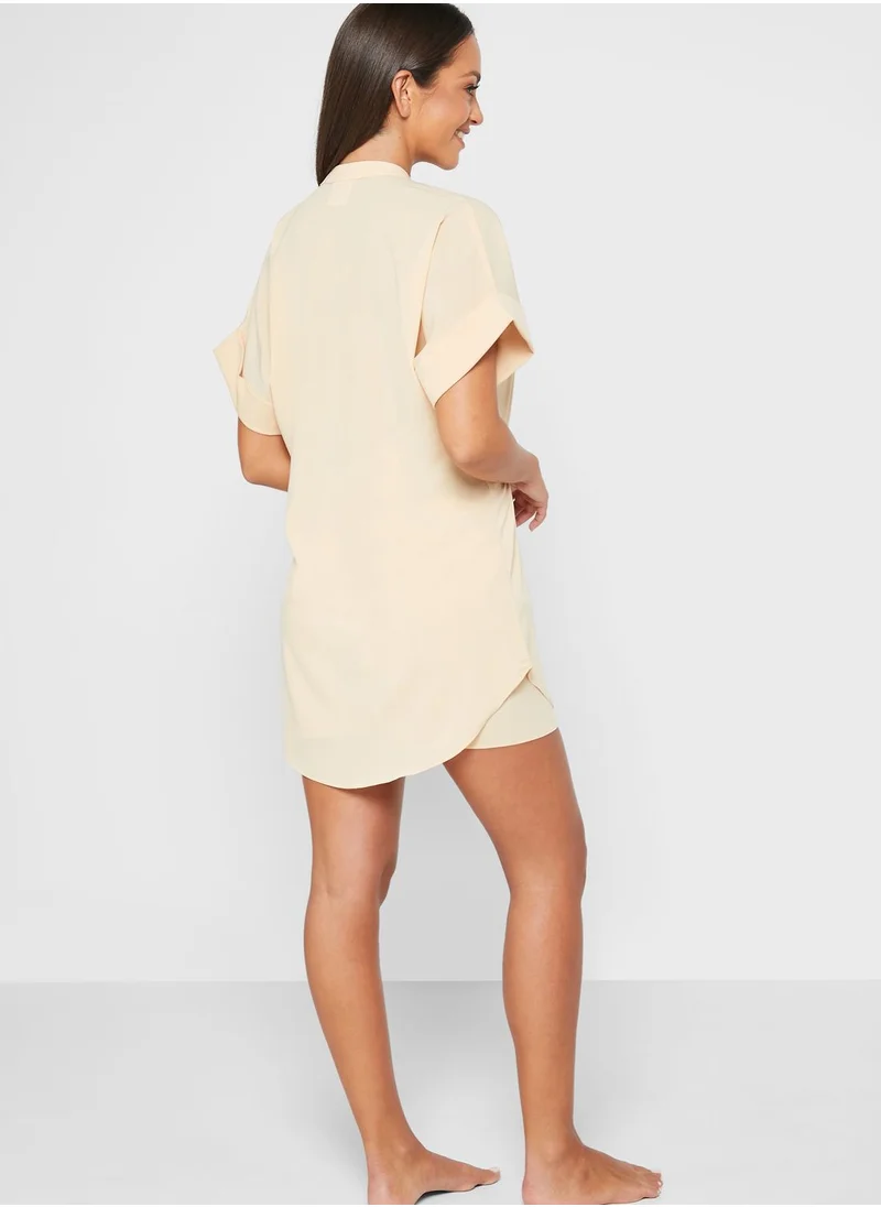 Urban Undress Shirt Dress & Shorts Pyjama Set