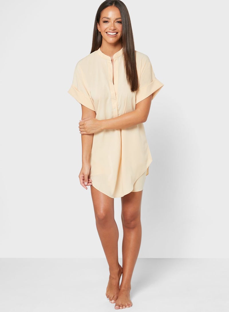 Urban Undress Shirt Dress & Shorts Pyjama Set  - Image 1