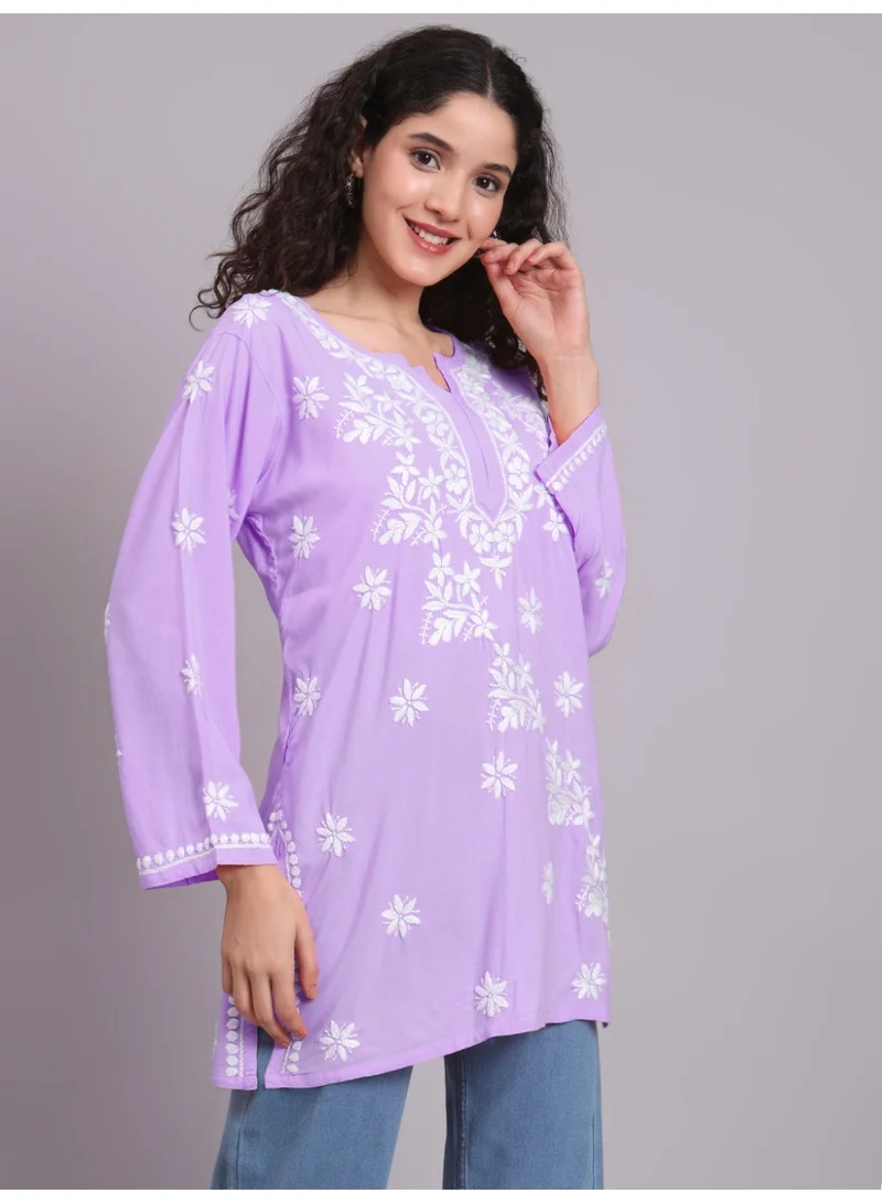 Alaya  Women Chikankari Hand Embroidered Rayon Kurti -AL4071 for Women | Best Price UAE