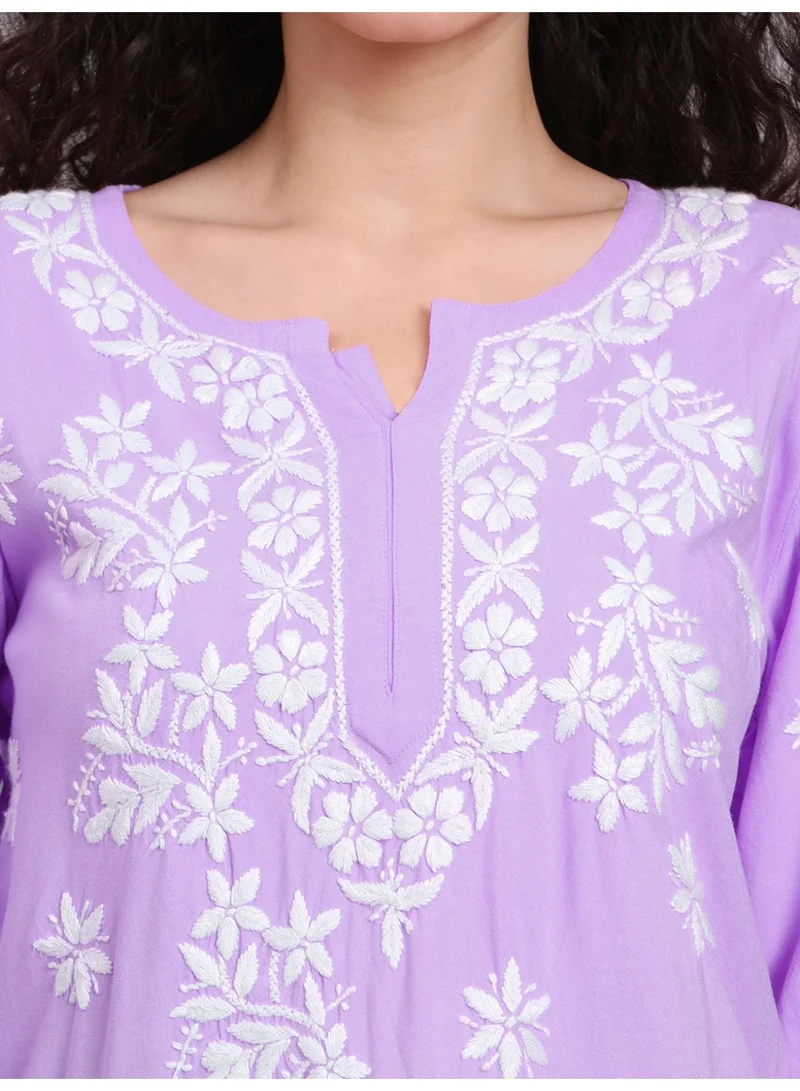 Alaya  Women Chikankari Hand Embroidered Rayon Kurti -AL4071 for Women | Best Price UAE