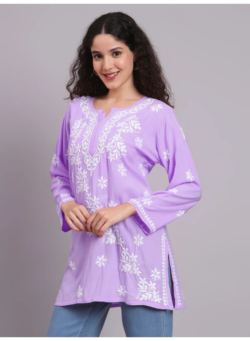 Alaya  Women Chikankari Hand Embroidered Rayon Kurti -AL4071 for Women | Best Price UAE