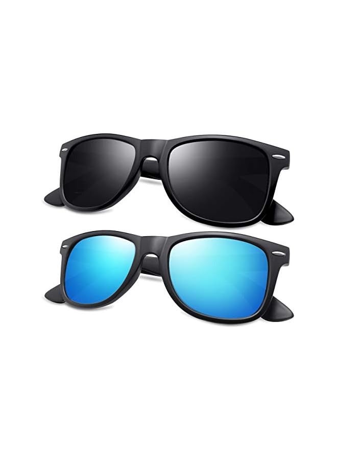 بروماس نظارات شمسية مستقطبة للرجال، نظارات شمسية مربعة أنيقة للنساء، ظلال كلاسيكية للنساء، قيادة الصيد في الهواء الطلق حماية 100% من الأشعة فوق البنفسجية 400 (زوجان) - Image 5