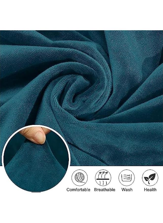 Beauenty Velvet Plush Dining Chairs Cover 1Pcs,Stretch Curved Seat Chair Slipcover Half Round Home Hotel Chair Cover Removable Seat Protectors For Kitchen Living Room Decor - Image 3