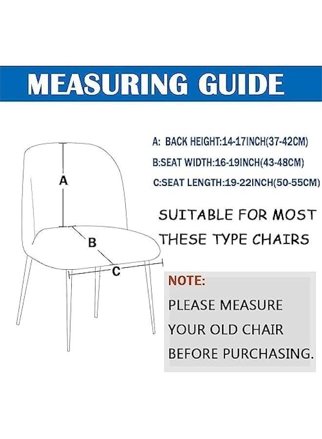 Beauenty Velvet Plush Dining Chairs Cover 1Pcs,Stretch Curved Seat Chair Slipcover Half Round Home Hotel Chair Cover Removable Seat Protectors For Kitchen Living Room Decor - Image 2