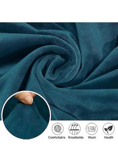Beauenty Velvet Plush Dining Chairs Cover 1Pcs,Stretch Curved Seat Chair Slipcover Half Round Home Hotel Chair Cover Removable Seat Protectors For Kitchen Living Room Decor  - Image 3