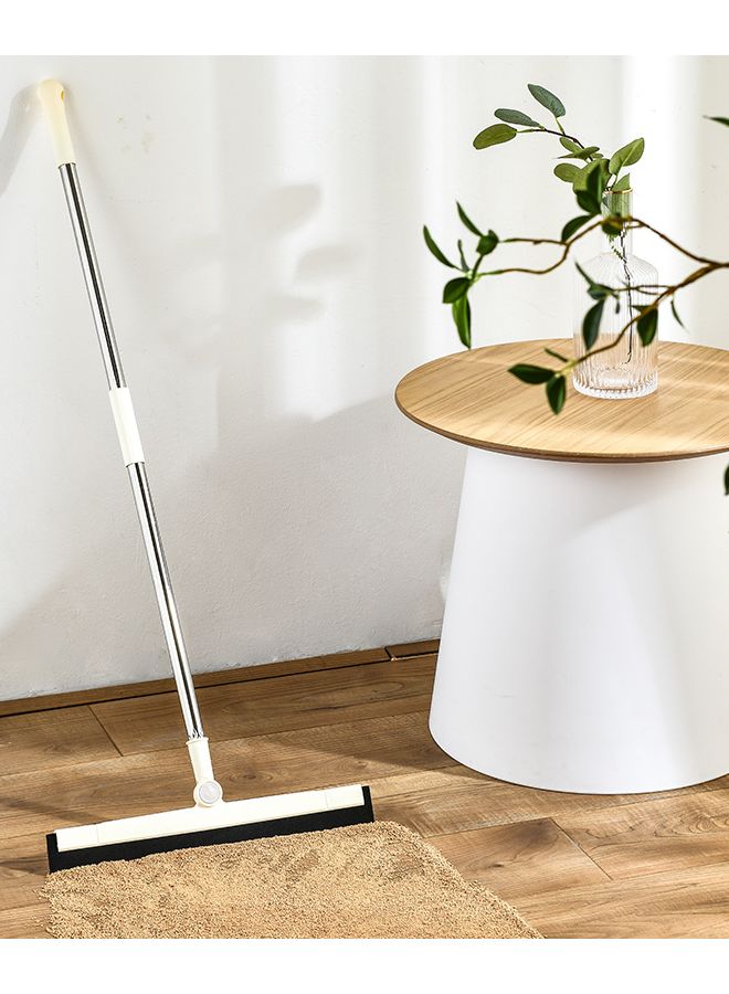 White Heavy Duty Stainless Steel Adjustable Squeegee Mop And Scraper For Multi Surface Cleaning - Image 3