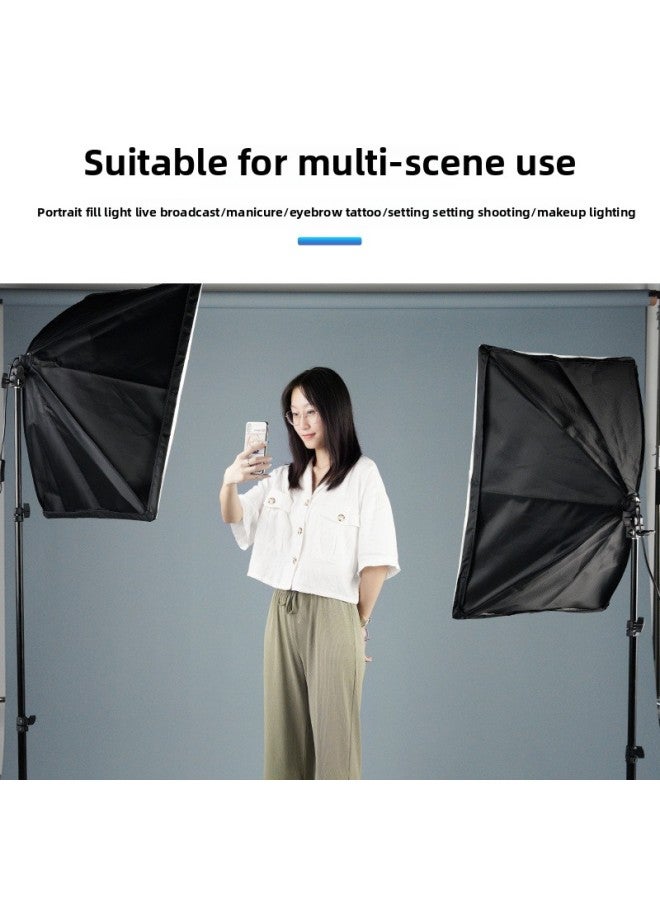 Remote Control Dimming Small Photography Light Beauty Taobao Live Studio Fill Light Still Life Food Studio Lighting Light-Light Source Color:Floor Lamp Stand 【70-200cm Free Adjustment】】  - Image 4